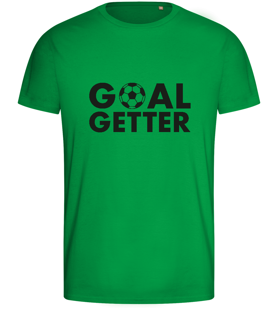 Goal Getter Design - Basic men's fitted t-shirt_MEADOW GREEN_front