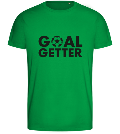 Goal Getter Design - Basic men's fitted t-shirt_MEADOW GREEN_front