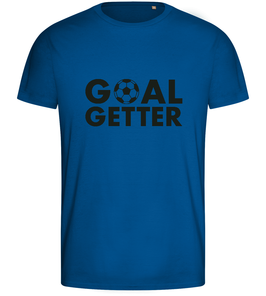 Goal Getter Design - Basic men's fitted t-shirt_ROYAL_front