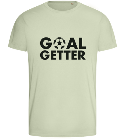 Goal Getter Design - Basic men's fitted t-shirt_SILESTONE_front