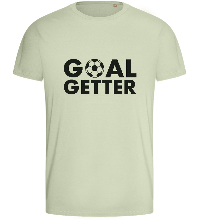 Goal Getter Design - Basic men's fitted t-shirt_SILESTONE_front