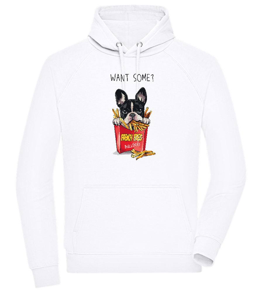 French Fries Design - Comfort unisex hoodie_WHITE_front