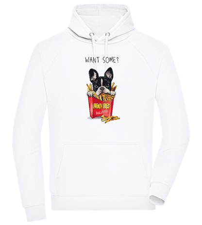 French Fries Design - Comfort unisex hoodie_WHITE_front