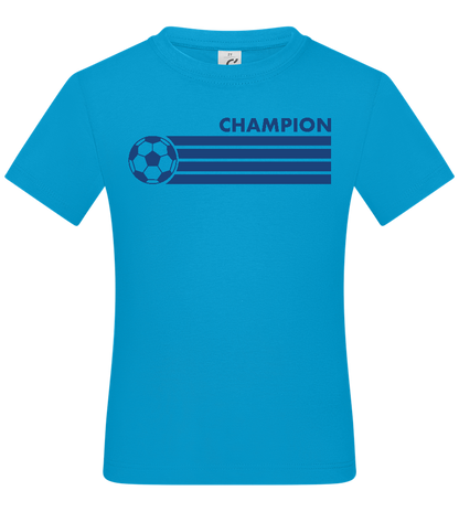Soccer Champion Design - Basic kids t-shirt_TURQUOISE_front