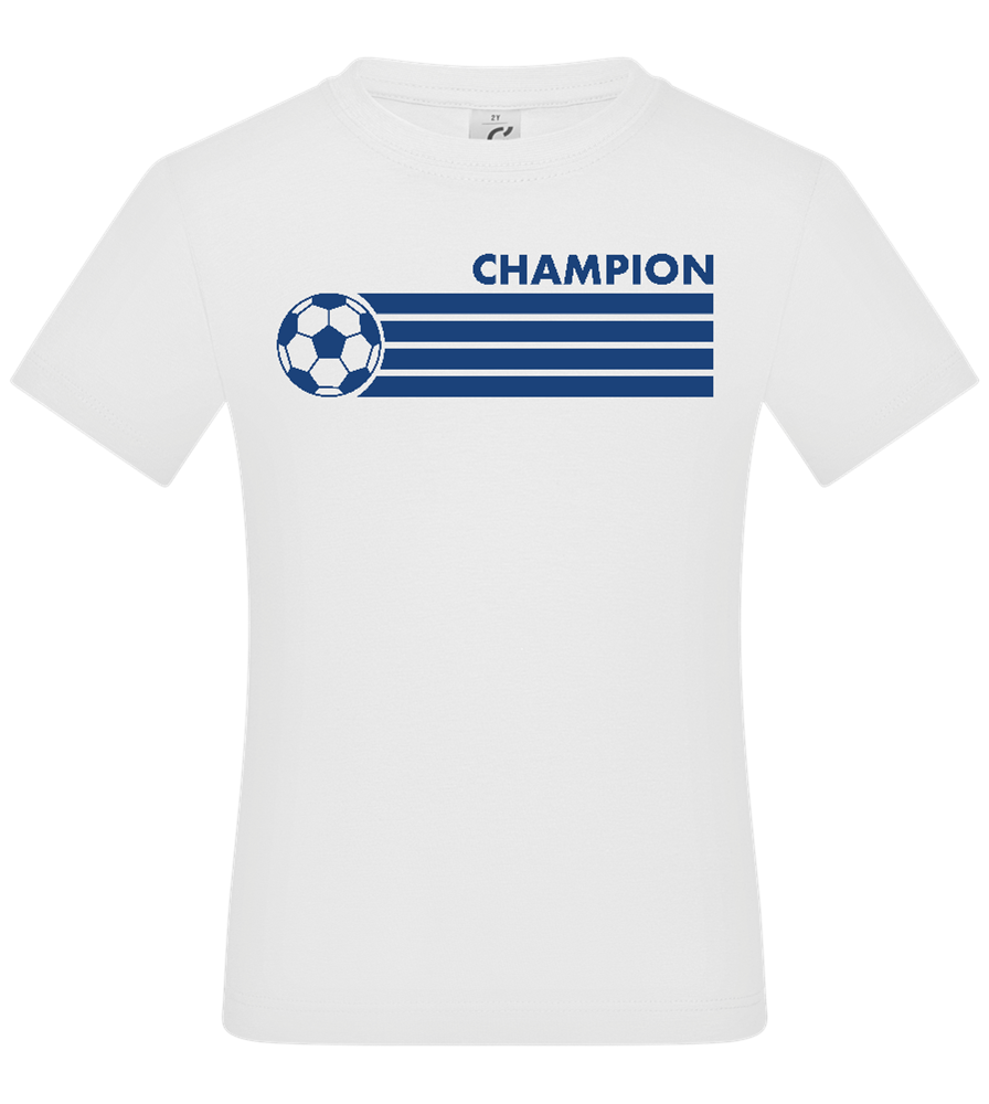Soccer Champion Design - Basic kids t-shirt_WHITE_front