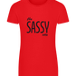 The Sassy One Design - Basic women's fitted t-shirt_RED_front