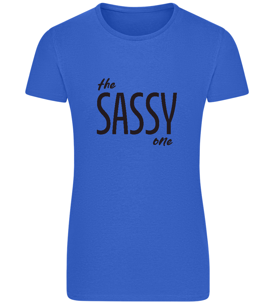 The Sassy One Design - Basic women's fitted t-shirt_ROYAL_front