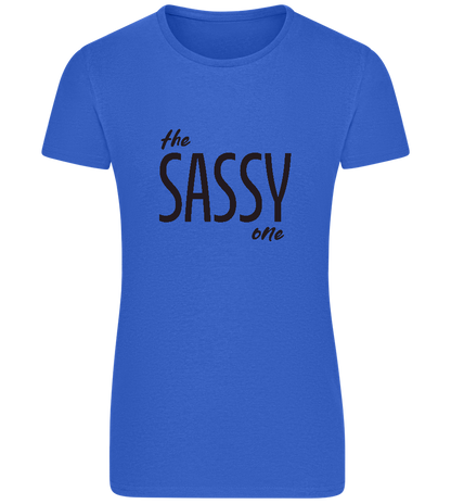 The Sassy One Design - Basic women's fitted t-shirt_ROYAL_front