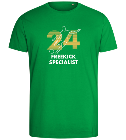 Freekick Specialist Design - Comfort men's fitted t-shirt_MEADOW GREEN_front