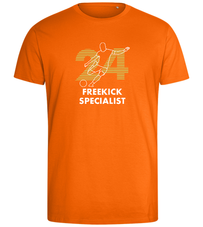 Freekick Specialist Design - Comfort men's fitted t-shirt_ORANGE_front