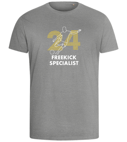 Freekick Specialist Design - Comfort men's fitted t-shirt_ORION GREY_front