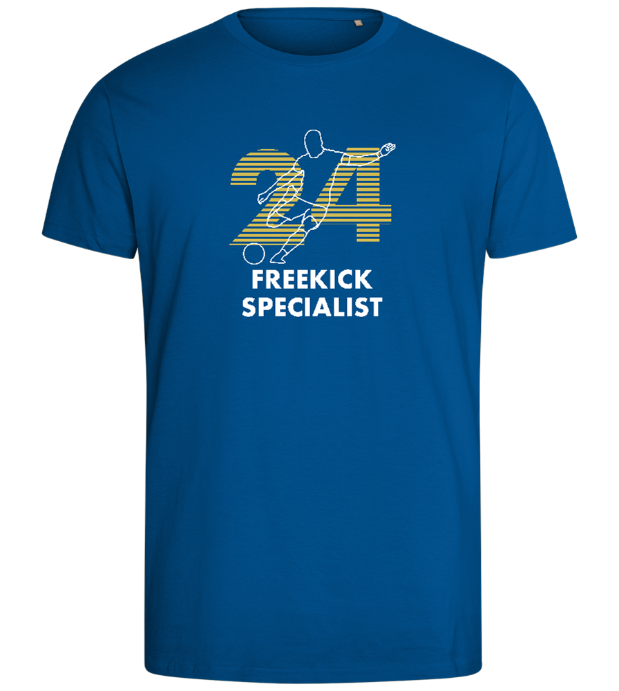 Freekick Specialist Design - Comfort men's fitted t-shirt_ROYAL_front