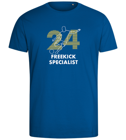 Freekick Specialist Design - Comfort men's fitted t-shirt_ROYAL_front