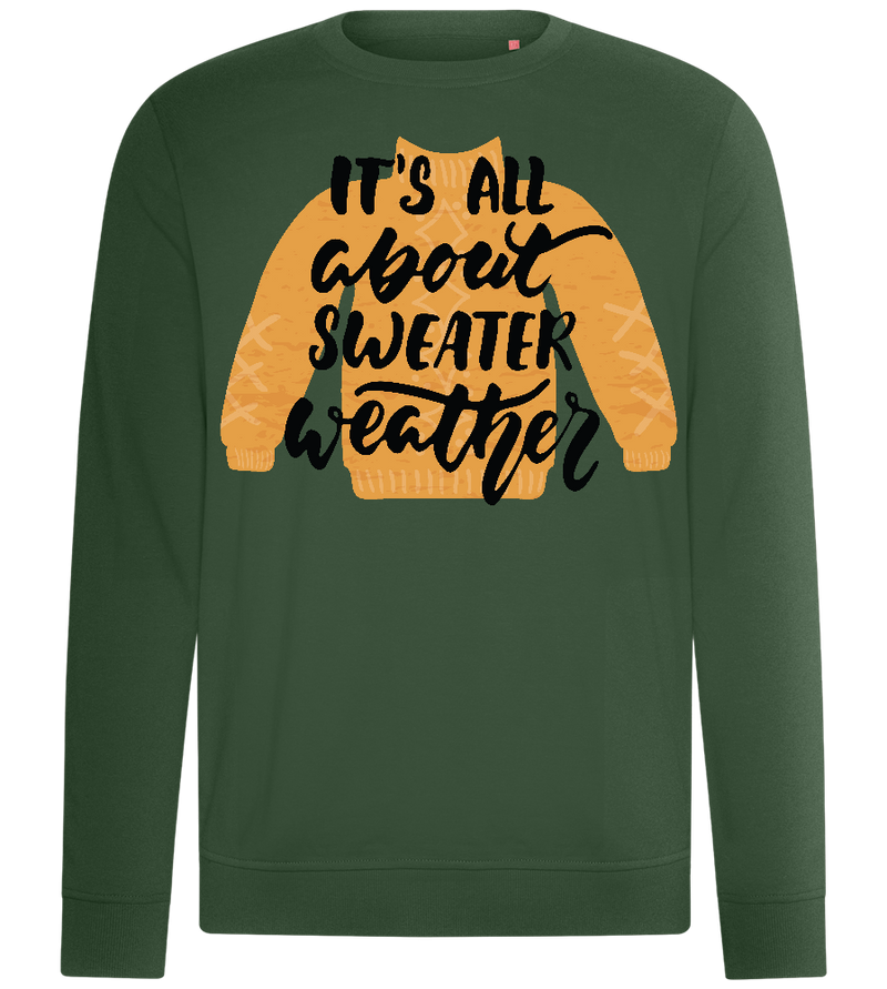 About Sweater Weather Design - Comfort unisex sweater_GREEN BOTTLE_front