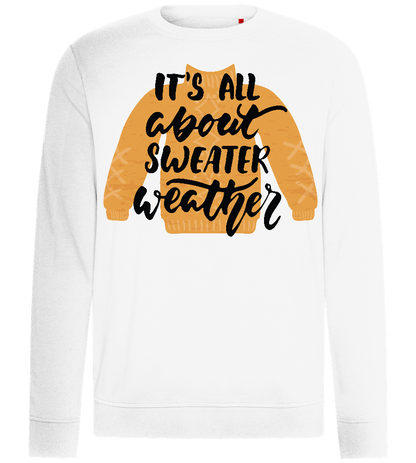 About Sweater Weather Design - Comfort unisex sweater_WHITE_front