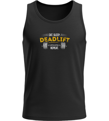 Deadlift Barbell Design - Basic men's tank top_DEEP BLACK_front