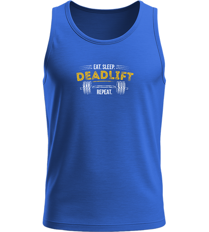 Deadlift Barbell Design - Basic men's tank top_ROYAL BLUE_front