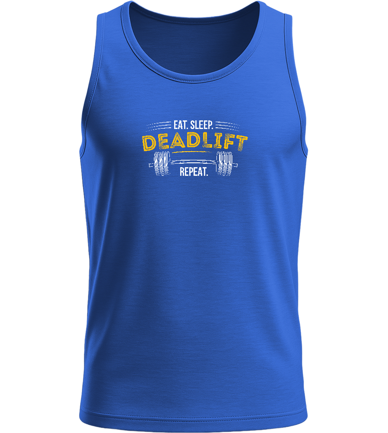 Deadlift Barbell Design - Basic men's tank top_ROYAL BLUE_front