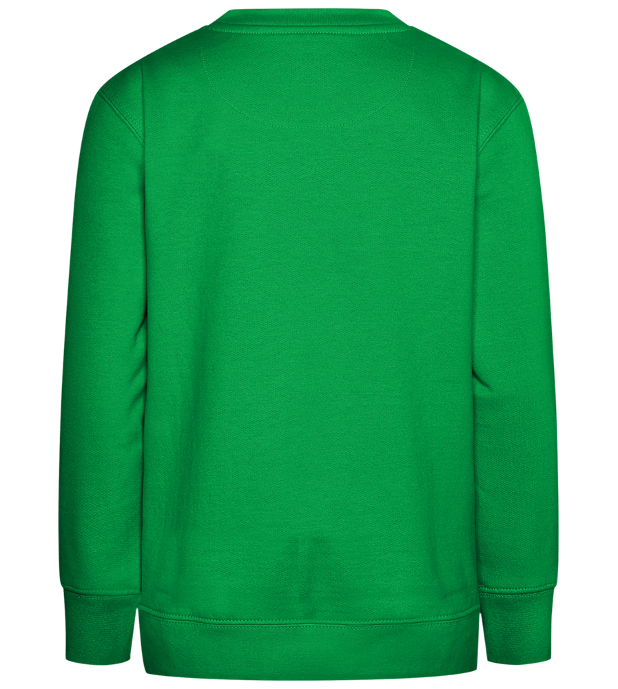 Sleighin' It Design - Comfort Kids Sweater_MEADOW GREEN_back