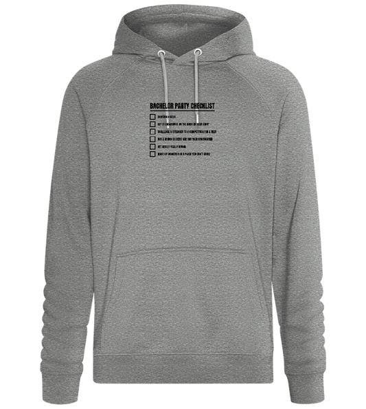 Bachelor Party Checklist Design - Comfort unisex hoodie_ORION GREY II_front