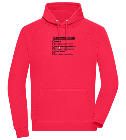 Bachelor Party Checklist Design - Comfort unisex hoodie_RED_front