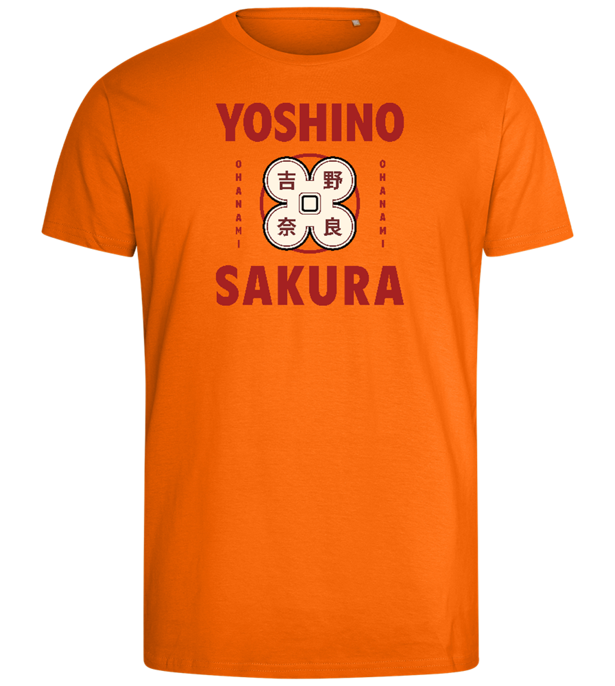 Yoshino Sakura Design - Comfort men's fitted t-shirt_ORANGE_front