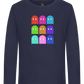 Classic Ghosts Design - Premium kids long sleeve t-shirt_FRENCH NAVY_front