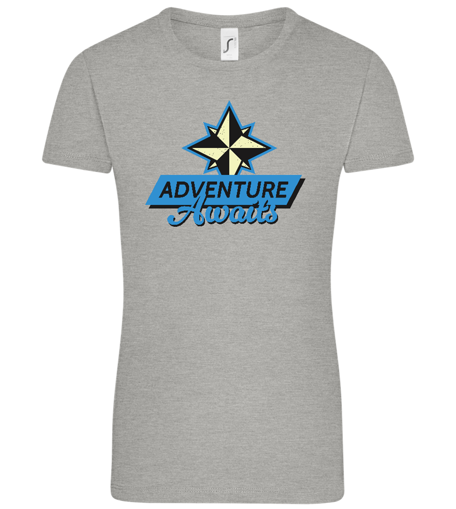 Adventure Awaits Design - Comfort women's t-shirt_ORION GREY_front