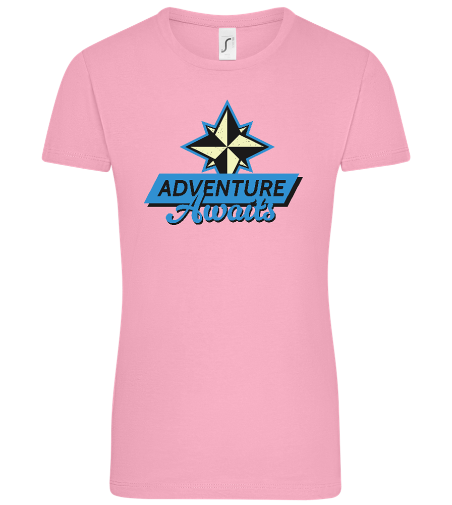 Adventure Awaits Design - Comfort women's t-shirt_PINK ORCHID_front