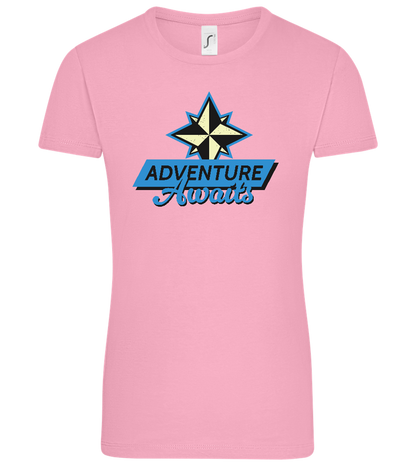 Adventure Awaits Design - Comfort women's t-shirt_PINK ORCHID_front