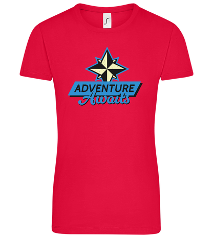 Adventure Awaits Design - Comfort women's t-shirt_RED_front