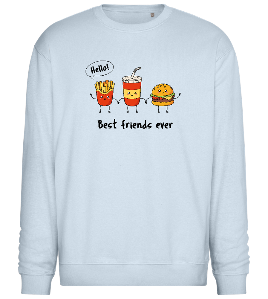 Best Friends Ever Design - Comfort Essential Unisex Sweater_CREAMY BLUE_front