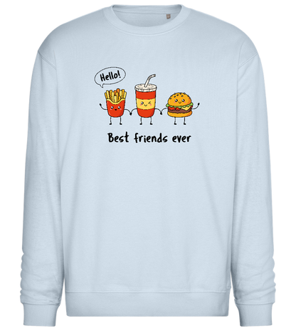 Best Friends Ever Design - Comfort Essential Unisex Sweater_CREAMY BLUE_front