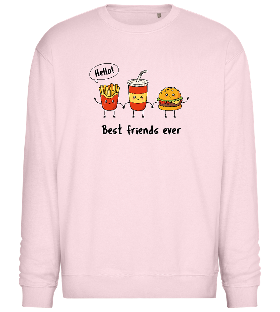 Best Friends Ever Design - Comfort Essential Unisex Sweater_LIGHT PEACH ROSE_front