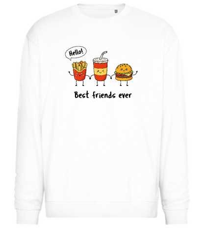 Best Friends Ever Design - Comfort Essential Unisex Sweater_WHITE_front