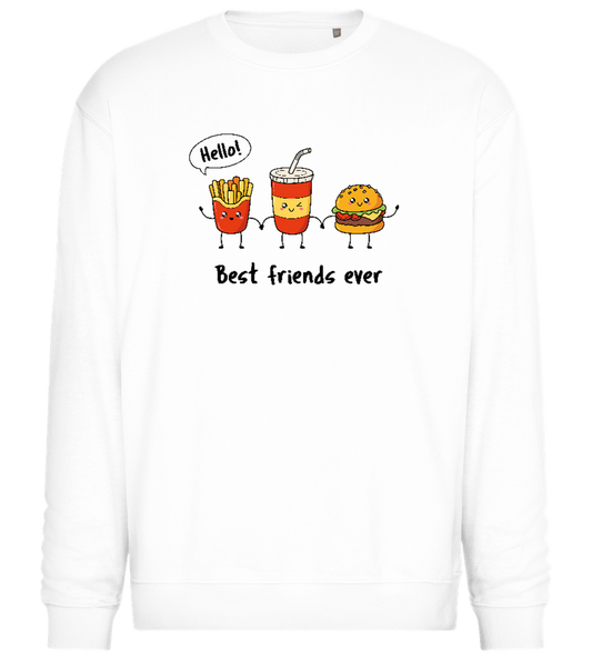 Best Friends Ever Design - Comfort Essential Unisex Sweater_WHITE_front