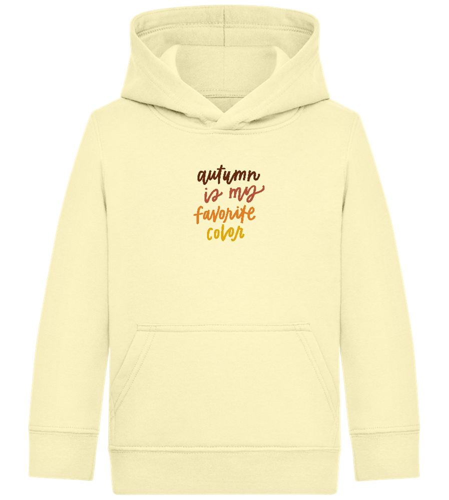 My Favorite Color is Autumn Design - Comfort Kids Hoodie_AMARELO CLARO_front