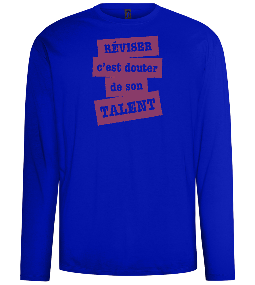 Réviser c'est Douter de Son Talent Design - Comfort men's long sleeve t-shirt_OVERSEAS_front