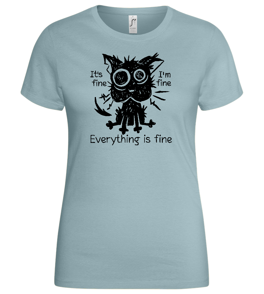 Stressed Cat Design - Basic women's t-shirt_PURE GRAY_front