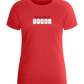 Just My Type Design - Basic women's fitted t-shirt_RED_front