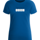 Just My Type Design - Basic women's fitted t-shirt_ROYAL_front