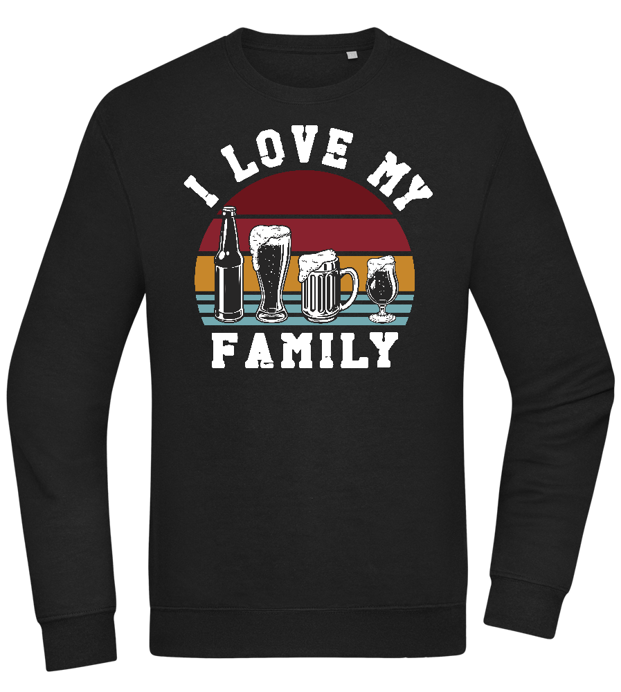 I Love My Family Design - Comfort Essential Unisex Sweater_BLACK_front