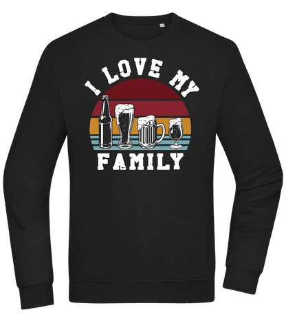 I Love My Family Design - Comfort Essential Unisex Sweater_BLACK_front