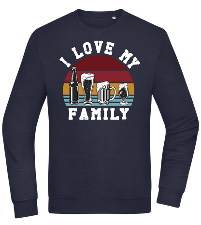 I Love My Family Design - Comfort Essential Unisex Sweater_FRENCH NAVY_front