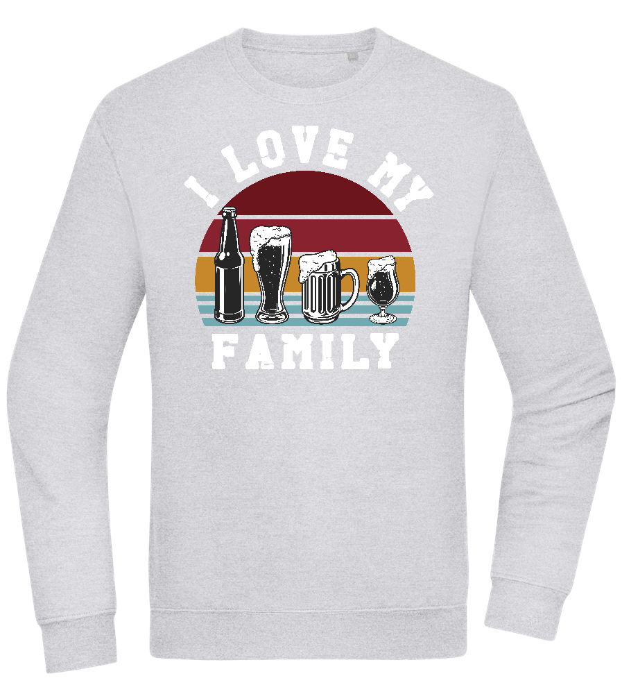 I Love My Family Design - Comfort Essential Unisex Sweater_ORION GREY II_front