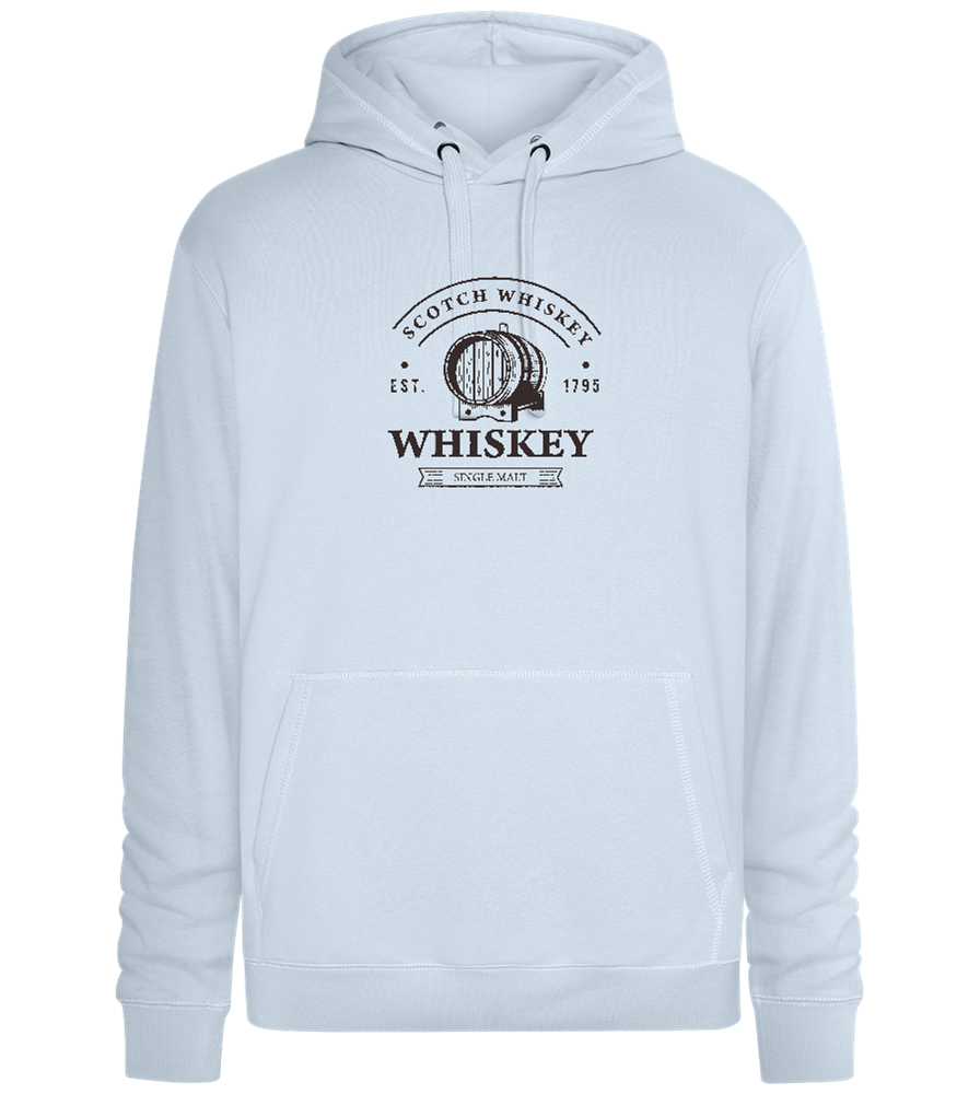 Scotch Whiskey Barrell Design - Premium unisex hoodie_CREAMY BLUE_front