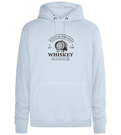 Scotch Whiskey Barrell Design - Premium unisex hoodie_CREAMY BLUE_front