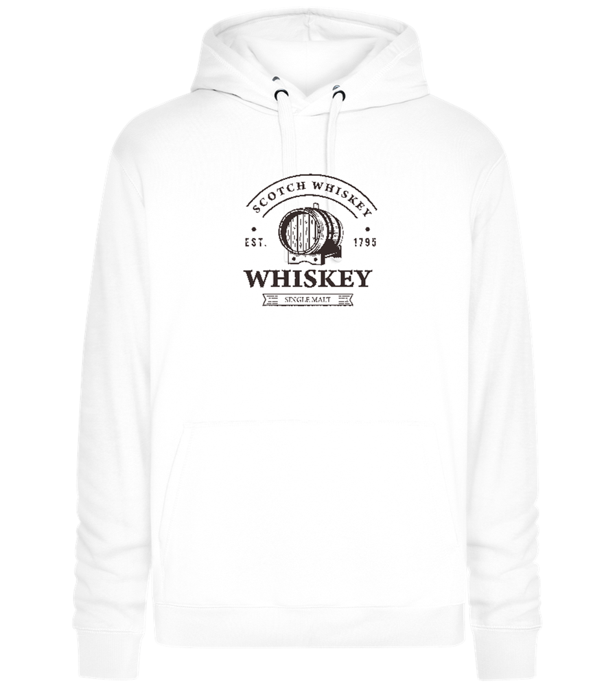 Scotch Whiskey Barrell Design - Premium unisex hoodie_WHITE_front