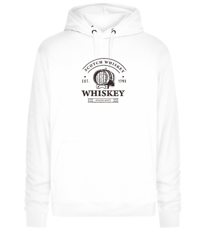 Scotch Whiskey Barrell Design - Premium unisex hoodie_WHITE_front