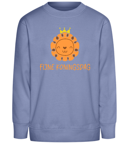 Fijne Koningsdag Leeuwtje Design - Comfort Kids Sweater_BLUE_front